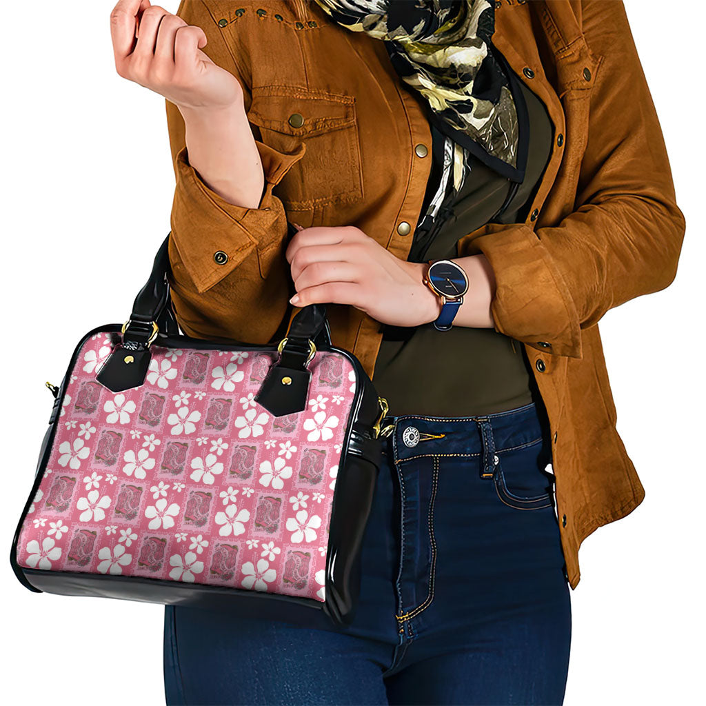 Give Cancer The Boot Pink Cowgirl Shoulder Handbag Western Aloha Hibiscus Paniolo Heritage Floral