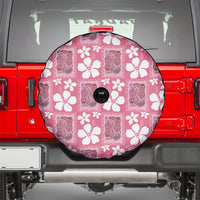 Give Cancer The Boot Pink Cowgirl Spare Tire Cover Western Aloha Hibiscus Paniolo Heritage Floral