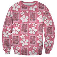 Give Cancer The Boot Pink Cowgirl Sweatshirt Western Aloha Hibiscus Paniolo Heritage Floral