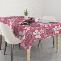 Give Cancer The Boot Pink Cowgirl Tablecloth Western Aloha Hibiscus Paniolo Heritage Floral
