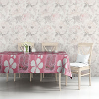 Give Cancer The Boot Pink Cowgirl Tablecloth Western Aloha Hibiscus Paniolo Heritage Floral