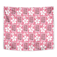Give Cancer The Boot Pink Cowgirl Tapestry Western Aloha Hibiscus Paniolo Heritage Floral