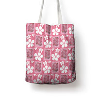 Give Cancer The Boot Pink Cowgirl Tote Bag Western Aloha Hibiscus Paniolo Heritage Floral