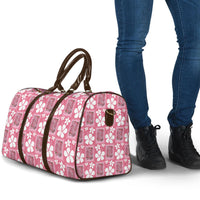 Give Cancer The Boot Pink Cowgirl Travel Bag Western Aloha Hibiscus Paniolo Heritage Floral