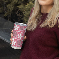Give Cancer The Boot Pink Cowgirl Tumbler Cup Western Aloha Hibiscus Paniolo Heritage Floral