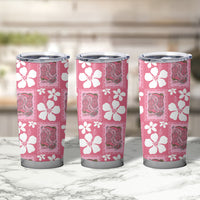 Give Cancer The Boot Pink Cowgirl Tumbler Cup Western Aloha Hibiscus Paniolo Heritage Floral