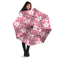 Give Cancer The Boot Pink Cowgirl Umbrella Western Aloha Hibiscus Paniolo Heritage Floral