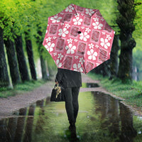 Give Cancer The Boot Pink Cowgirl Umbrella Western Aloha Hibiscus Paniolo Heritage Floral