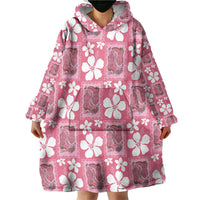 Give Cancer The Boot Pink Cowgirl Wearable Blanket Hoodie Western Aloha Hibiscus Paniolo Heritage Floral
