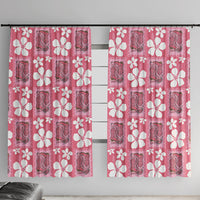 Give Cancer The Boot Pink Cowgirl Window Curtain Western Aloha Hibiscus Paniolo Heritage Floral