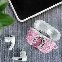 Give Cancer The Boot Pink Cowgirl AirPods Case Hawaiian Paniolo Mixed Quilt Pattern Style