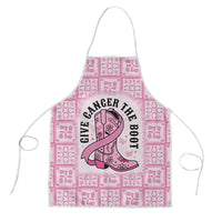 Give Cancer The Boot Pink Cowgirl Apron Hawaiian Paniolo Mixed Quilt Pattern Style