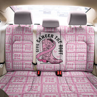 Give Cancer The Boot Pink Cowgirl Back Car Seat Cover Hawaiian Paniolo Mixed Quilt Pattern Style