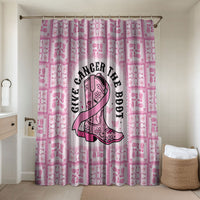 Give Cancer The Boot Pink Cowgirl Bathroom Set Hawaiian Paniolo Mixed Quilt Pattern Style