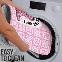 Give Cancer The Boot Pink Cowgirl Bathroom Set Hawaiian Paniolo Mixed Quilt Pattern Style