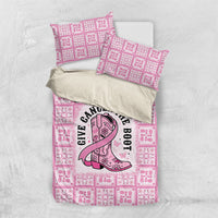 Give Cancer The Boot Pink Cowgirl Bedding Set Hawaiian Paniolo Mixed Quilt Pattern Style