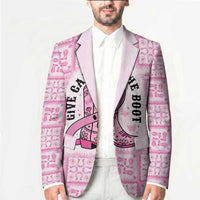 Give Cancer The Boot Pink Cowgirl Blazer Hawaiian Paniolo Mixed Quilt Pattern Style