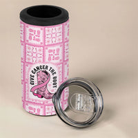 Give Cancer The Boot Pink Cowgirl 4 in 1 Can Cooler Tumbler Hawaiian Paniolo Mixed Quilt Pattern Style