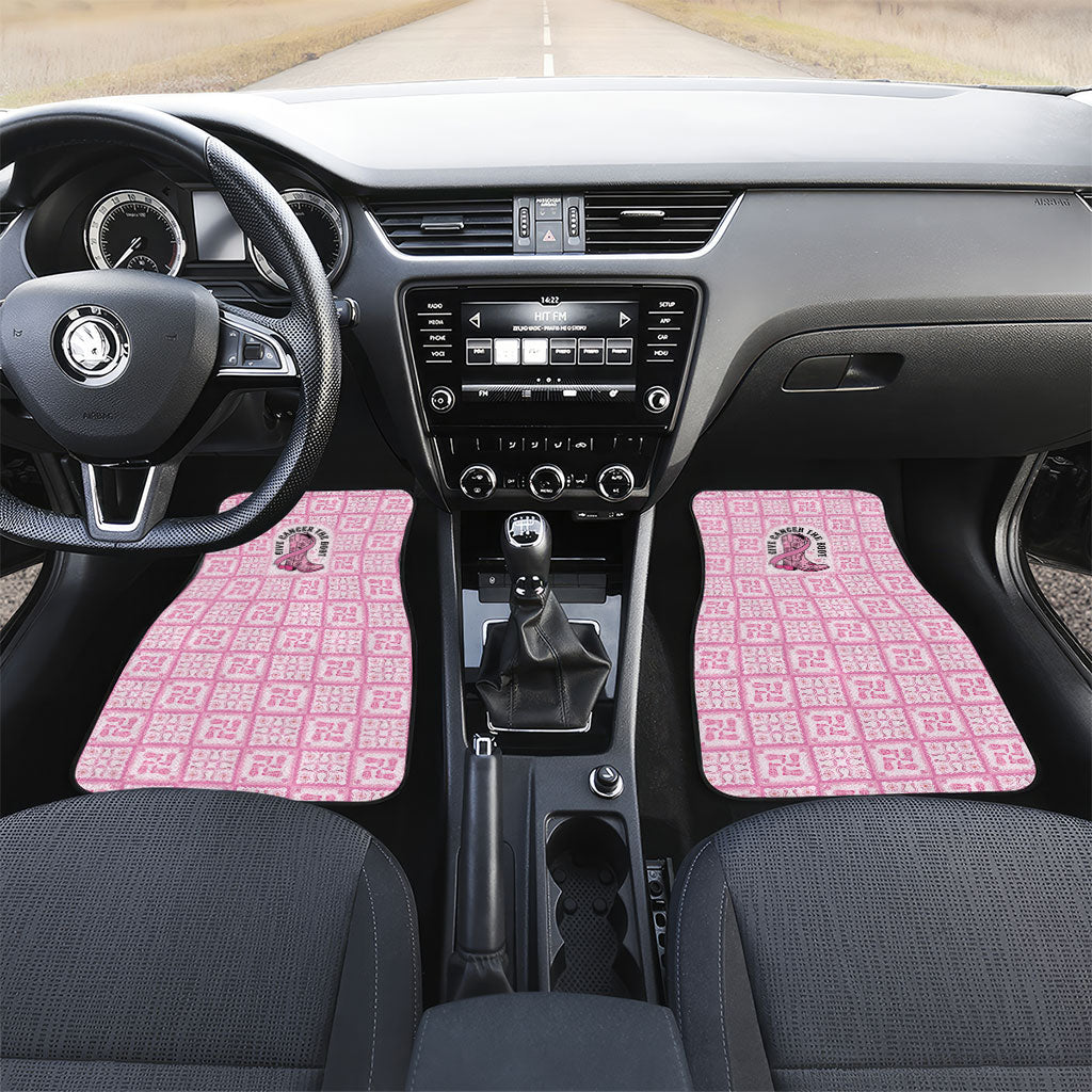 Give Cancer The Boot Pink Cowgirl Car Mats Hawaiian Paniolo Mixed Quilt Pattern Style
