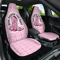 Give Cancer The Boot Pink Cowgirl Car Seat Cover Hawaiian Paniolo Mixed Quilt Pattern Style
