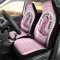 Give Cancer The Boot Pink Cowgirl Car Seat Cover Hawaiian Paniolo Mixed Quilt Pattern Style