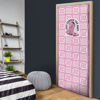 Give Cancer The Boot Pink Cowgirl Door Cover Hawaiian Paniolo Mixed Quilt Pattern Style