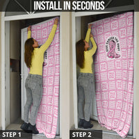 Give Cancer The Boot Pink Cowgirl Door Cover Hawaiian Paniolo Mixed Quilt Pattern Style