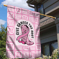 Give Cancer The Boot Pink Cowgirl Garden Flag Hawaiian Paniolo Mixed Quilt Pattern Style