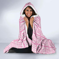 Give Cancer The Boot Pink Cowgirl Hooded Blanket Hawaiian Paniolo Mixed Quilt Pattern Style