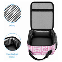 Give Cancer The Boot Pink Cowgirl Lunch Bag Hawaiian Paniolo Mixed Quilt Pattern Style