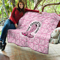 Give Cancer The Boot Pink Cowgirl Quilt Hawaiian Paniolo Mixed Quilt Pattern Style