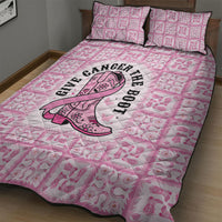 Give Cancer The Boot Pink Cowgirl Quilt Bed Set Hawaiian Paniolo Mixed Quilt Pattern Style