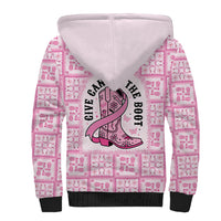 Give Cancer The Boot Pink Cowgirl Sherpa Hoodie Hawaiian Paniolo Mixed Quilt Pattern Style