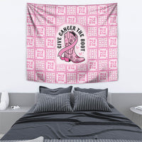 Give Cancer The Boot Pink Cowgirl Tapestry Hawaiian Paniolo Mixed Quilt Pattern Style
