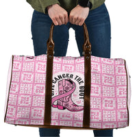 Give Cancer The Boot Pink Cowgirl Travel Bag Hawaiian Paniolo Mixed Quilt Pattern Style
