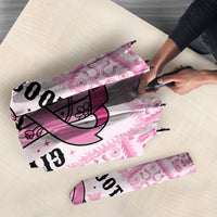 Give Cancer The Boot Pink Cowgirl Umbrella Hawaiian Paniolo Mixed Quilt Pattern Style