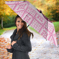 Give Cancer The Boot Pink Cowgirl Umbrella Hawaiian Paniolo Mixed Quilt Pattern Style