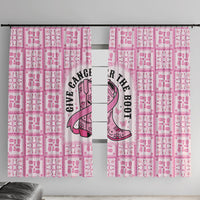 Give Cancer The Boot Pink Cowgirl Window Curtain Hawaiian Paniolo Mixed Quilt Pattern Style