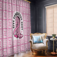 Give Cancer The Boot Pink Cowgirl Window Curtain Hawaiian Paniolo Mixed Quilt Pattern Style