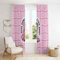 Give Cancer The Boot Pink Cowgirl Window Curtain Hawaiian Paniolo Mixed Quilt Pattern Style