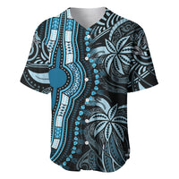 Polynesia Dashiki Baseball Jersey Polynesia and Africa Traditional Special Together Blue LT9 Blue - Polynesian Pride