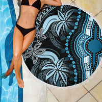 Polynesia Dashiki Beach Blanket Polynesia and Africa Traditional Special Together Blue LT9 - Wonder Print Shop