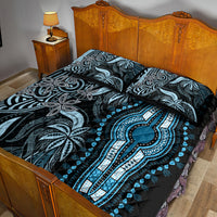 Polynesia Dashiki Quilt Bed Set Polynesia and Africa Traditional Special Together Blue LT9 - Polynesian Pride