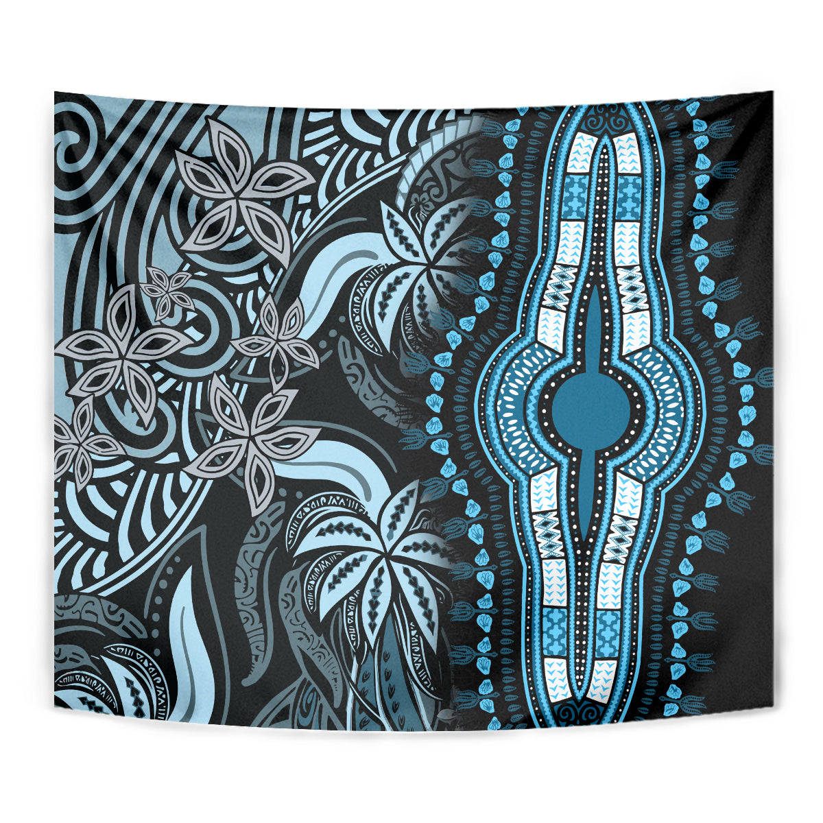 Polynesia Dashiki Tapestry Polynesia and Africa Traditional Special Together Blue LT9 - Polynesian Pride