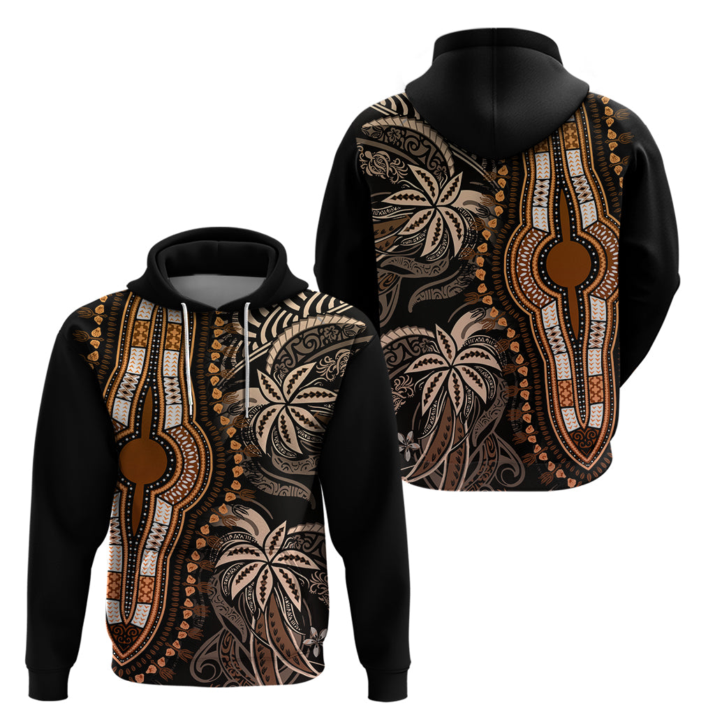 Polynesia Dashiki Hoodie Polynesia and Africa Traditional Special Together Gold LT9 - Polynesian Pride