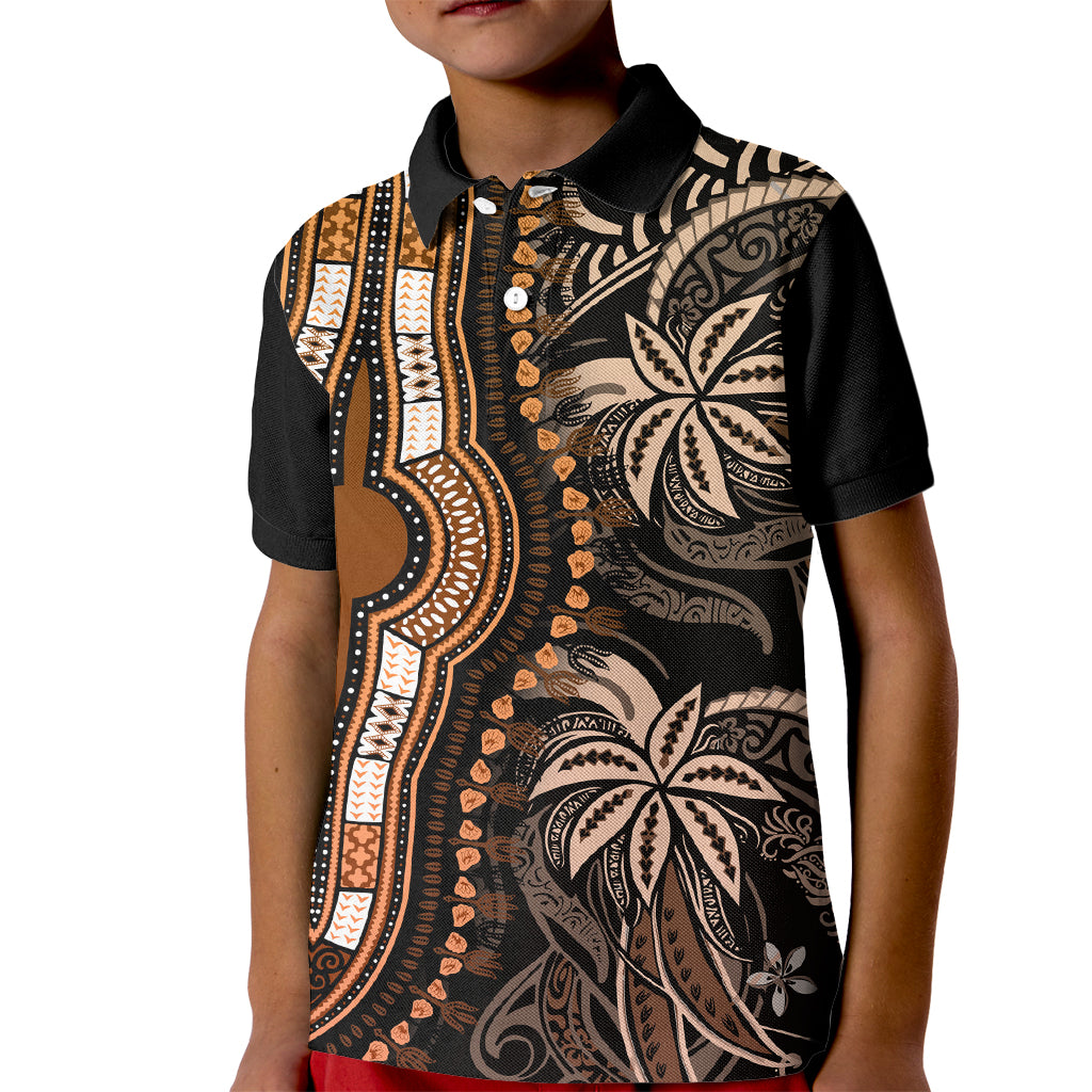 Polynesia Dashiki Kid Polo Shirt Polynesia and Africa Traditional Special Together Gold LT9 Kid Gold - Polynesian Pride