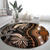 Polynesia Dashiki Round Carpet Polynesia and Africa Traditional Special Together Gold LT9 - Polynesian Pride