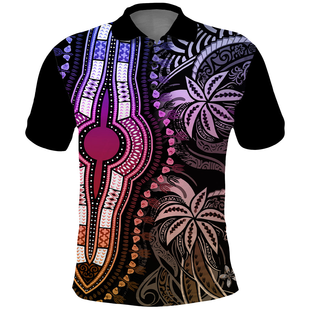 Polynesia Dashiki Polo Shirt Polynesia and Africa Traditional Special Together Pastel LT9 Pastel - Polynesian Pride