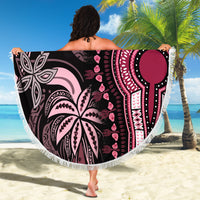 Polynesia Dashiki Beach Blanket Polynesia and Africa Traditional Special Together Pink LT9 - Wonder Print Shop