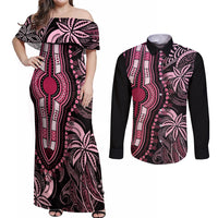 polynesia-dashiki-couples-matching-off-shoulder-maxi-dress-and-long-sleeve-button-shirts-polynesia-and-africa-traditional-special-together-pink
